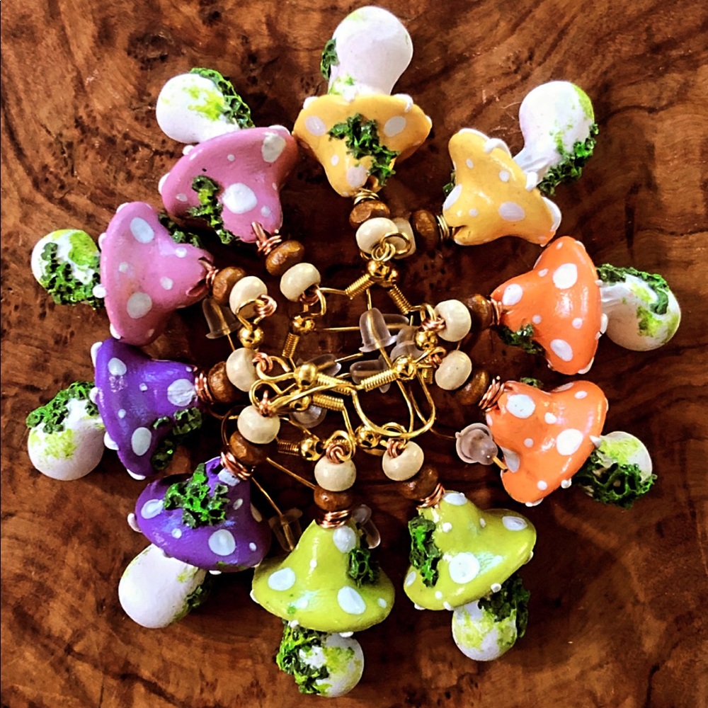 Mushroom earrings bundle - Picture 2 of 3